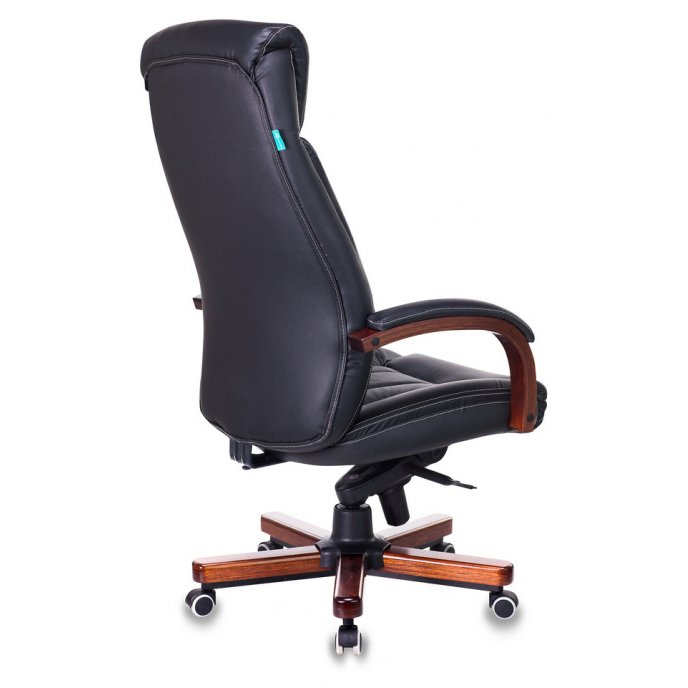 Бюрократ T-9922WALNUT, на колесиках, кожа (T-9922WALNUT/BLACK) Черный