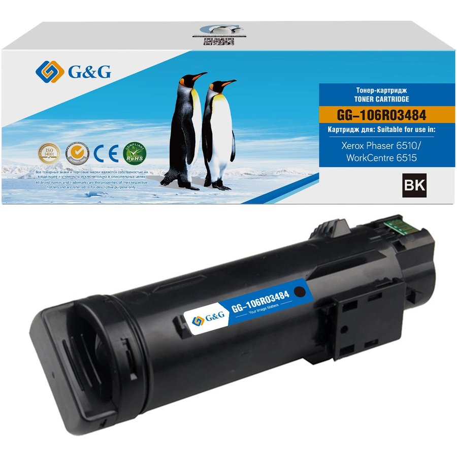 G&G GG-106R03484 черный (2500 стр) для Xerox Phaser 6510DN 6510, 6510N; WorkCentre 6515DN 6515, 6515DNI, 6515N