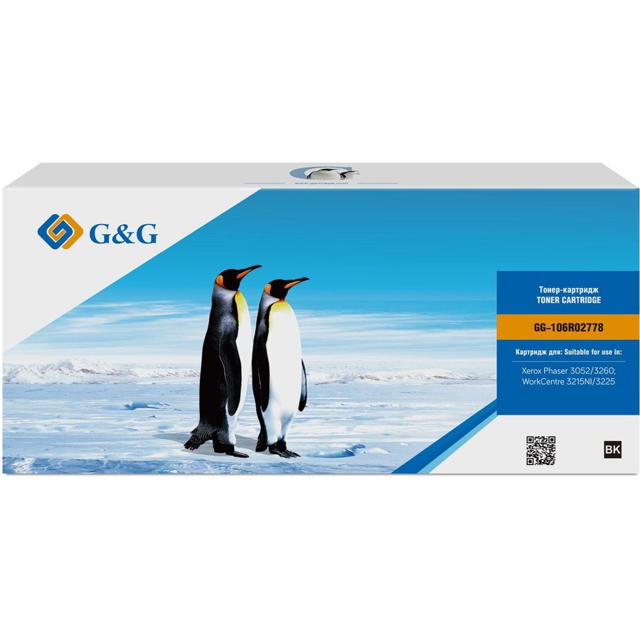 G&G GG-106R02778 чёрный (3000 страниц) для Xerox Phaser 3052, 3260, WorkCentre 3215NI, 3225