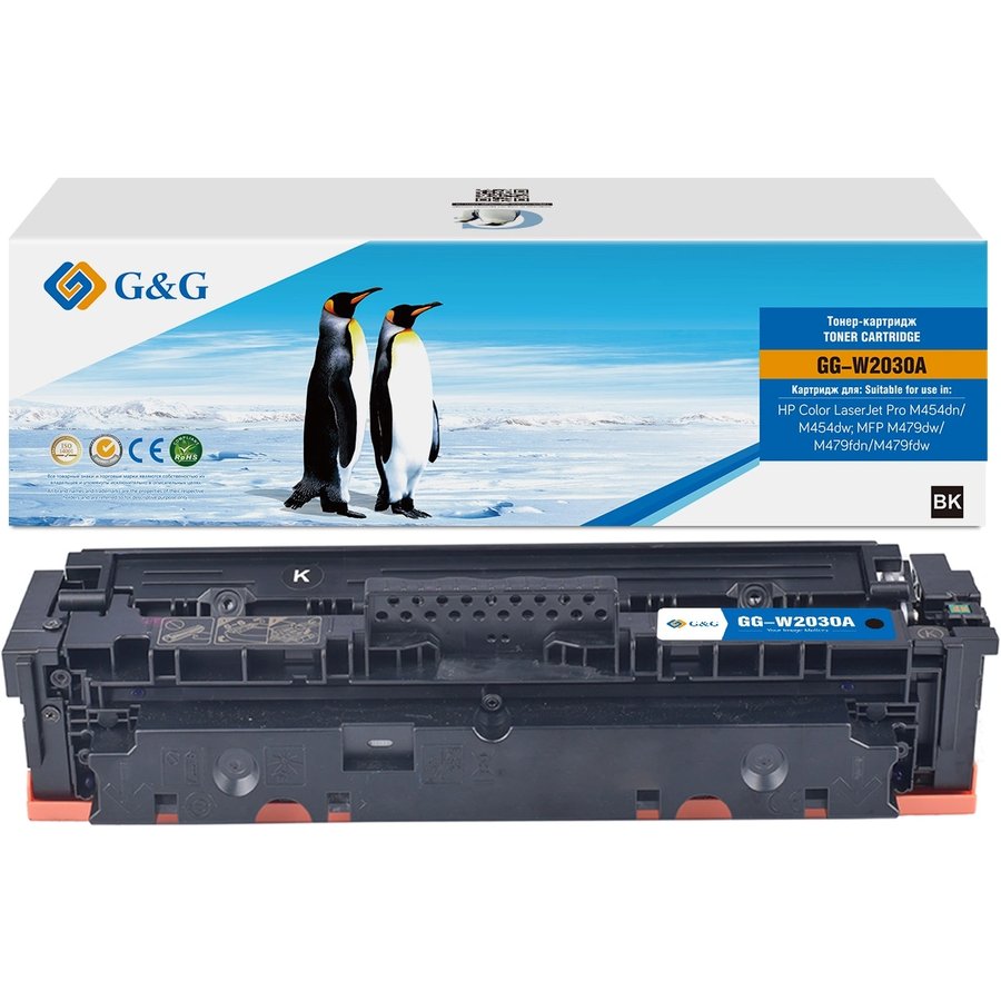 G&G GG-W2030A черный(2400 стр) для HP Color LaserJet Pro M454dn, M454dw, MFP M479dw, M479fdn, M479fdw