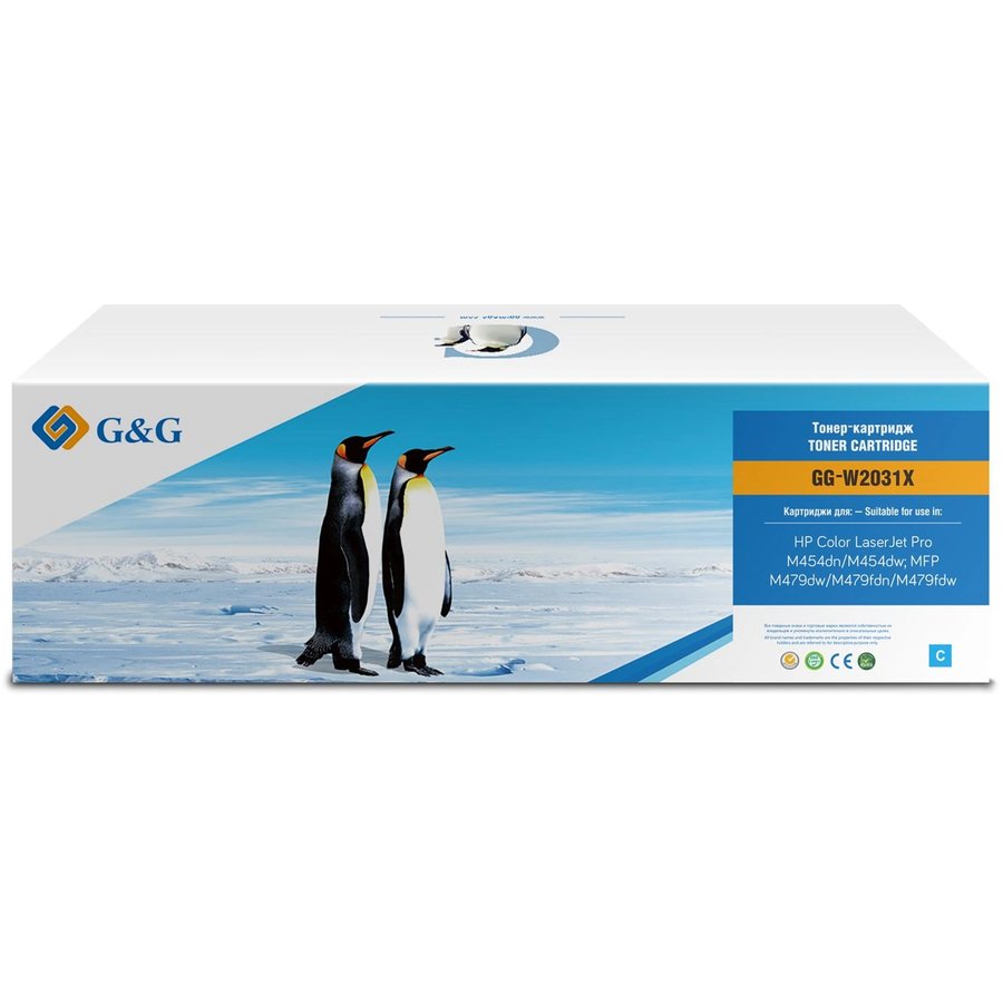 G&G GG-W2031X голубой (6000 стр) для HP Color LaserJet Pro M454dn/dw, MFP479dw/fdn/fdw