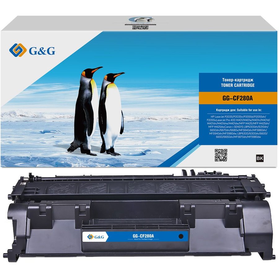 G&G GG-CF280A черный (2700 стр) для HP LaserJet Pro400 M401/M425