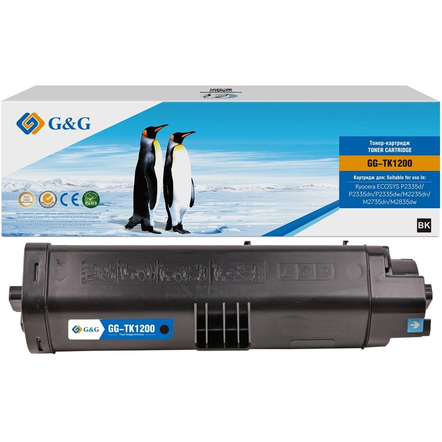 G&G GG-TK1200 Черный (3000 стр) для Kyocera P2335d/P2335dn/P2335dw/M2235dn/M2735dn/M2835dw