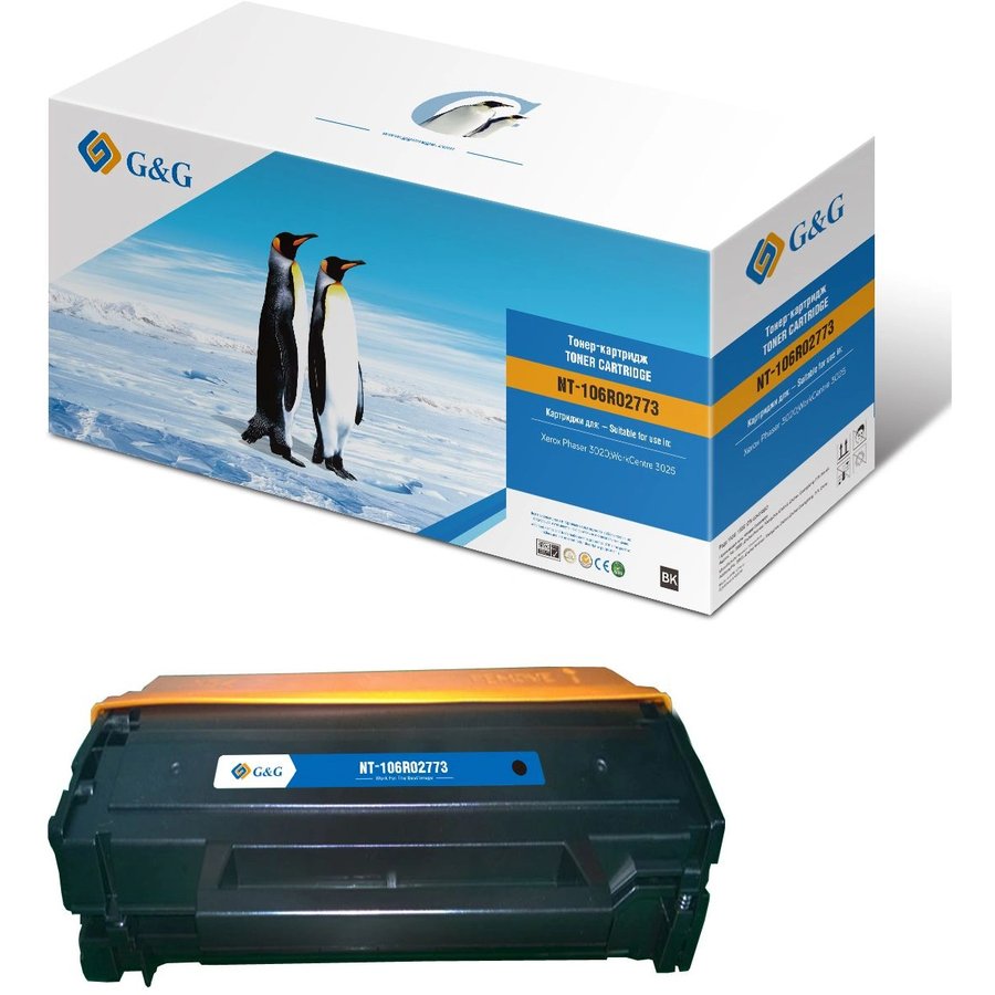 G&G GG-106R02773 Черный (1500 стр) для Xerox Phaser 3020; WorkCentre 3025BI 3025, 3025NI