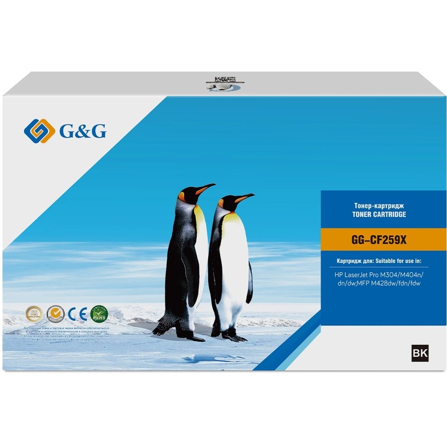 G&G GG-CF259X чёрный (10000 стр) для НР LaserJet Pro M304/404n/dn/dw, MFP M428dw/fdn/fdw