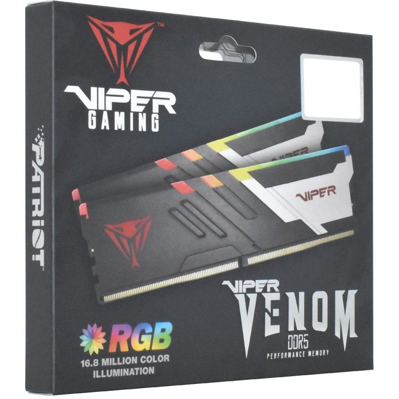 Patriot Memory VIPER Venom RGB (16 ГБ x 2 шт.) DDR5 7400 МГц DIMM CL36 (PVVR532G740C36K)