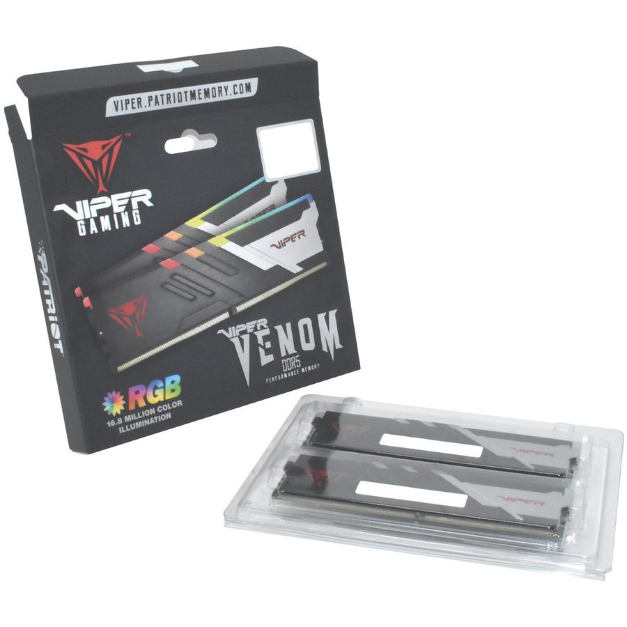 Patriot Memory VIPER Venom RGB (16 ГБ x 2 шт.) DDR5 7400 МГц DIMM CL36 (PVVR532G740C36K)