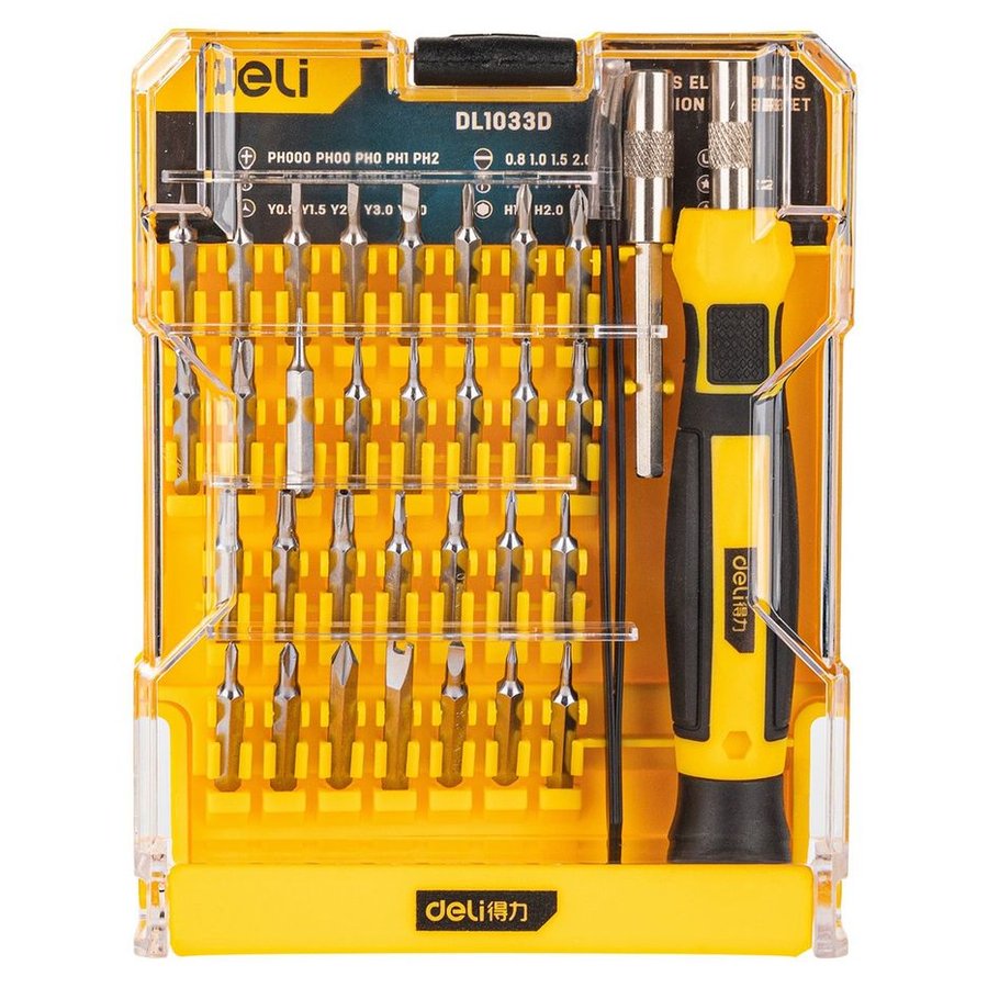 Deli DL1033D, 33 предмета, диэлектрический, для точных работ