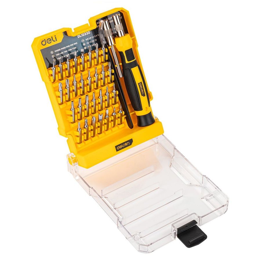 Deli DL1033D, 33 предмета, диэлектрический, для точных работ