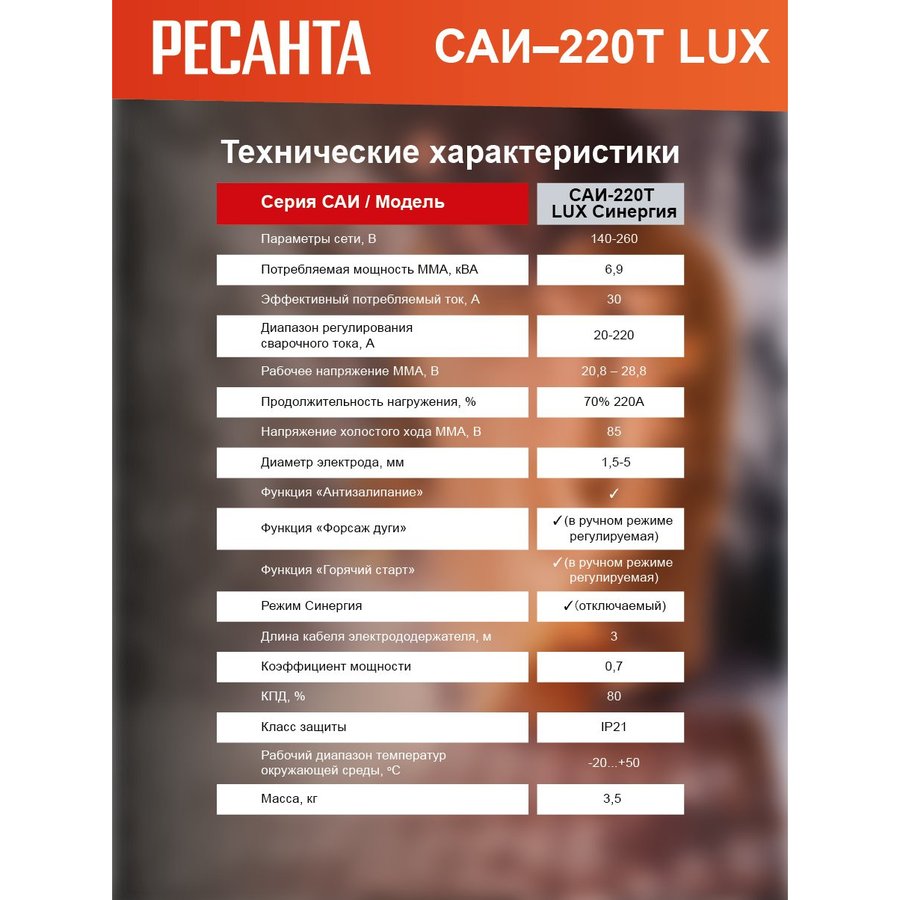 Ресанта САИ-220Т LUX, инвертор (65/71)