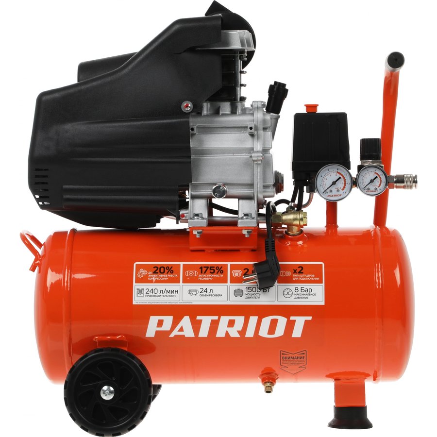 Patriot EURO 24/240 масляный 240л/мин 24л 1500Вт (525306365)