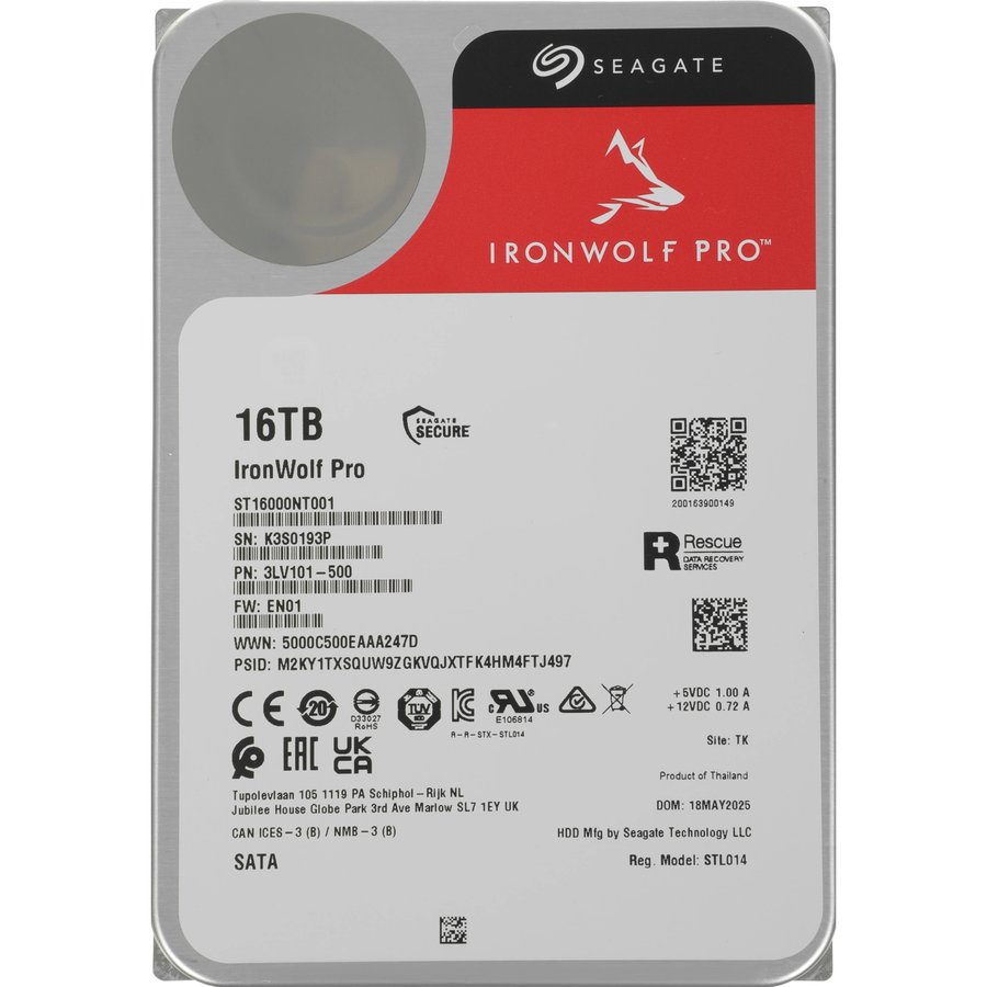 Seagate IronWolf Pro 16Tb SATA-III (ST16000NT001)