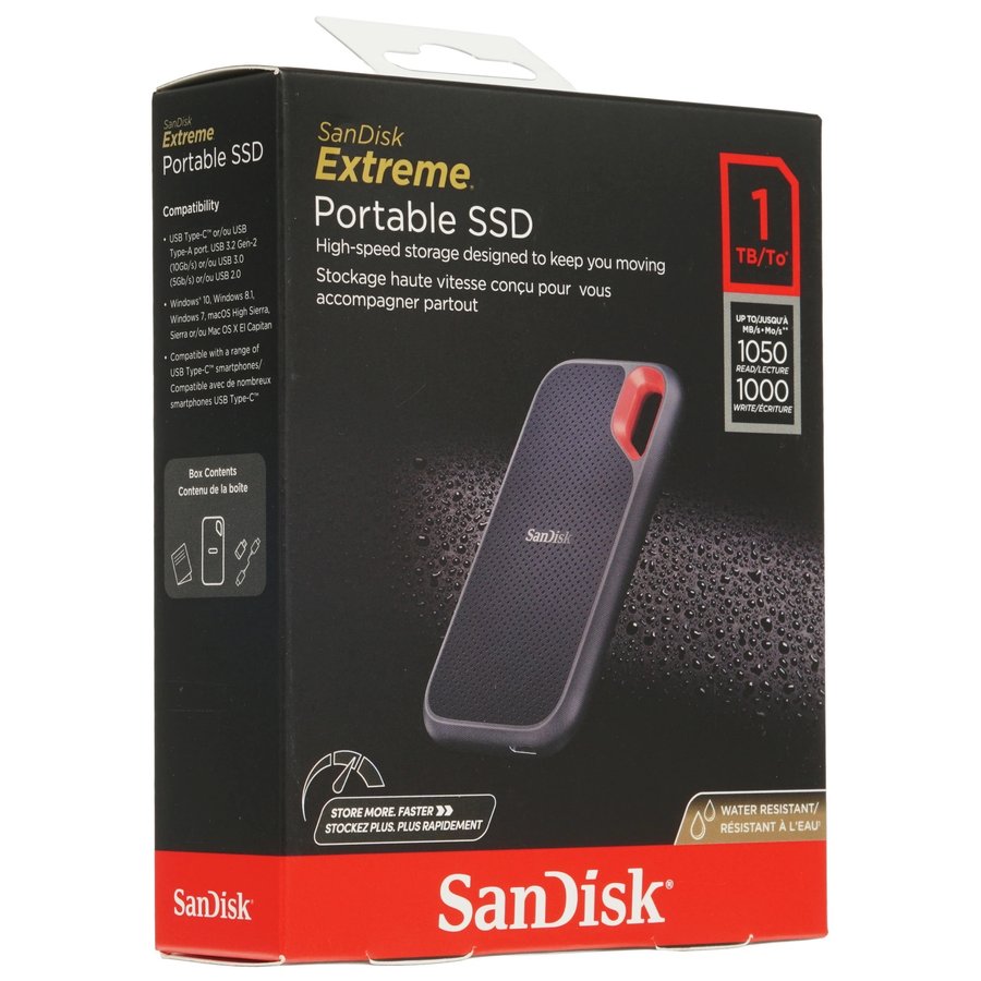 SanDisk Extreme Portable V2 SSD 1Tb (SDSSDE61-1T00-G25)
