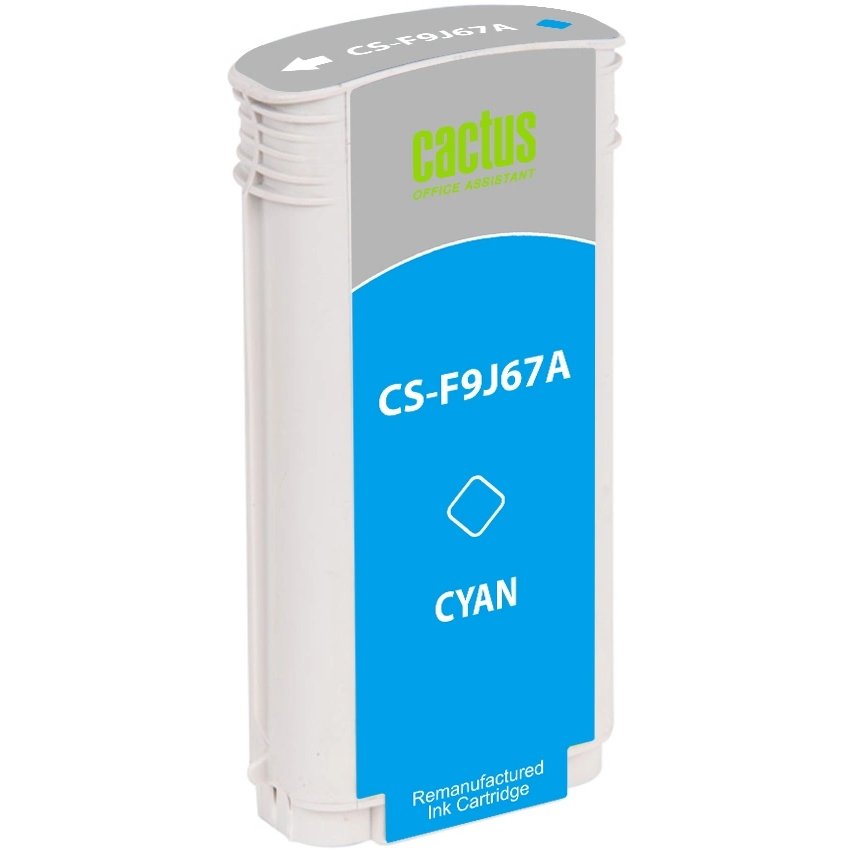Cactus CS-F9J67A голубой (130 мл) для HP DesignJet T730, T830