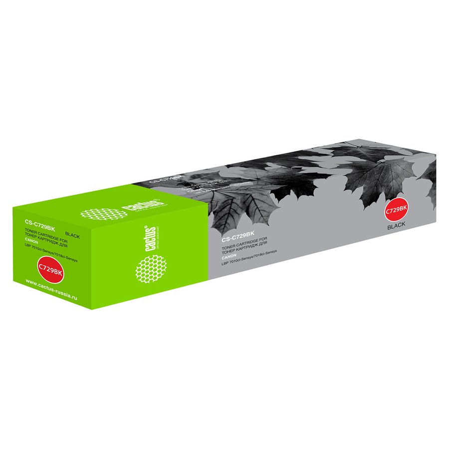 Cactus CS-C729BK черный (1200 стр) для Canon i-SENSYS LBP-7010C/LBP-7018C