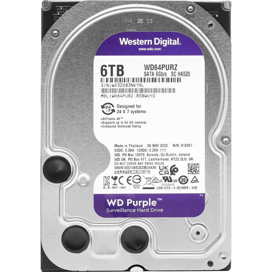 Western Digital 6Tb SATA-III Purple (WD64PURZ)