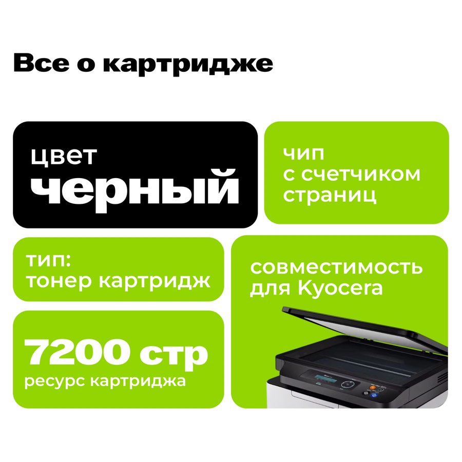 Cactus CS-TK1170 черный (7200 стр) для Ecosys M2040dn/ M2540dn/M2640idw