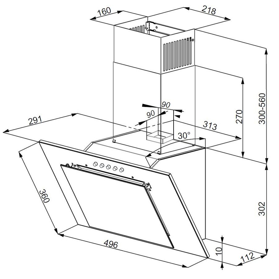 WEISSGAUFF SIGMA 50 PB BL кнопочное управление (430135) Черный