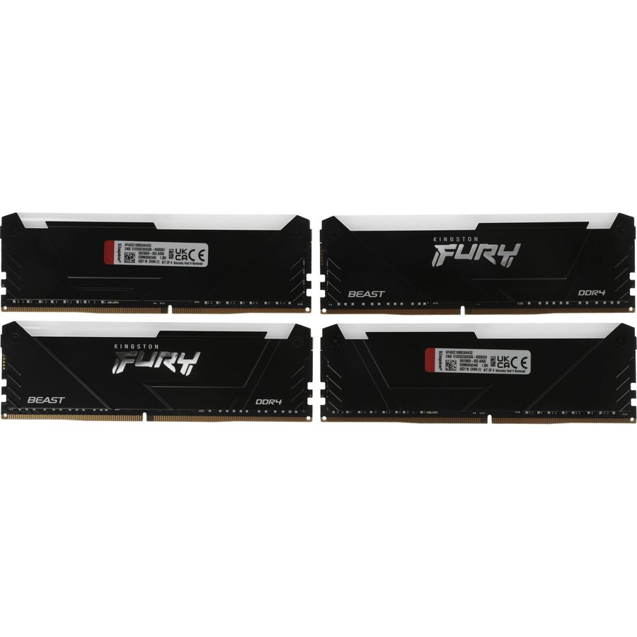 Kingston Fury Beast Black RGB 32Gb DDR4 3200MHz (4x8Gb KIT) (KF432C16BB2AK4/32)