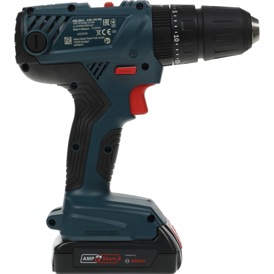 Bosch GSB 180-LI, 2Ач, с двумя аккумуляторами (06019F8307)