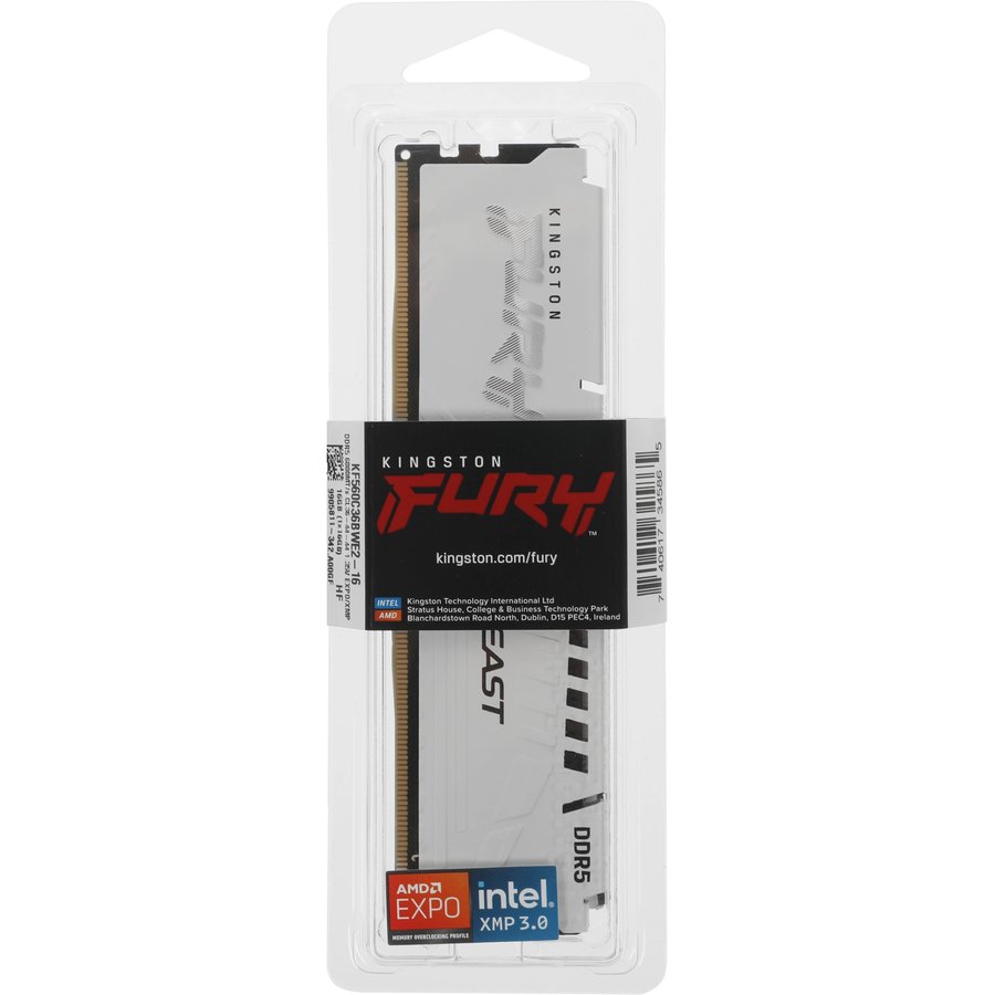 Kingston Fury Beast White 16Gb DDR5 6000MHz (KF560C36BWE2-16)