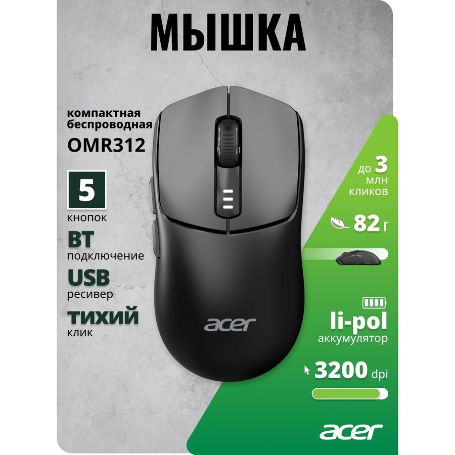 Acer OMR312 (ZL.MCECC.035) Black