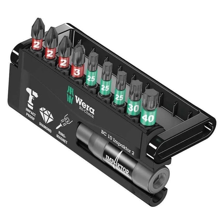WERA WE-057682, длина стержня 25мм, 10 предметов (WE-057682)
