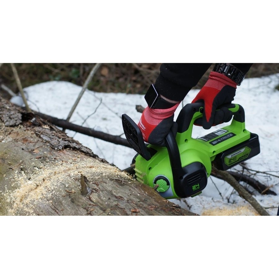 GREENWORKS G24CS25, аккумуляторная, 24В, 8Ач, с одним аккумулятором (2007707UH)