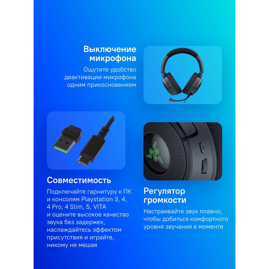Razer Kraken V4 X Black (RZ04-05180100-R3M1)