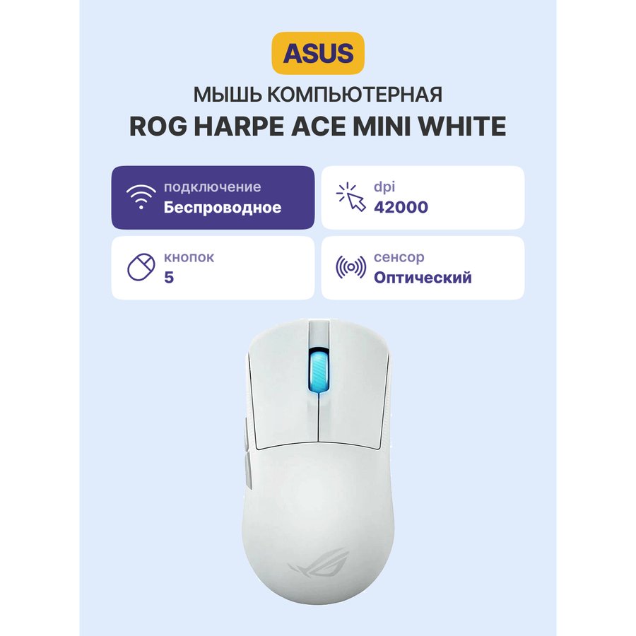 ASUS ROG HARPE ACE MINI (90MP03Z0-BMUA10) White