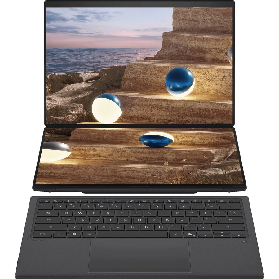 ASUS ZenBook Duo UX8407AA-SN426X (90NB16V1-M00P90) Intel Core Ultra X7 358H 1500MHz/14"/2880x1800/32GB/1024GB SSD/Intel Arc/Wi-Fi/Bluetooth/Windows 11 Pro Grey