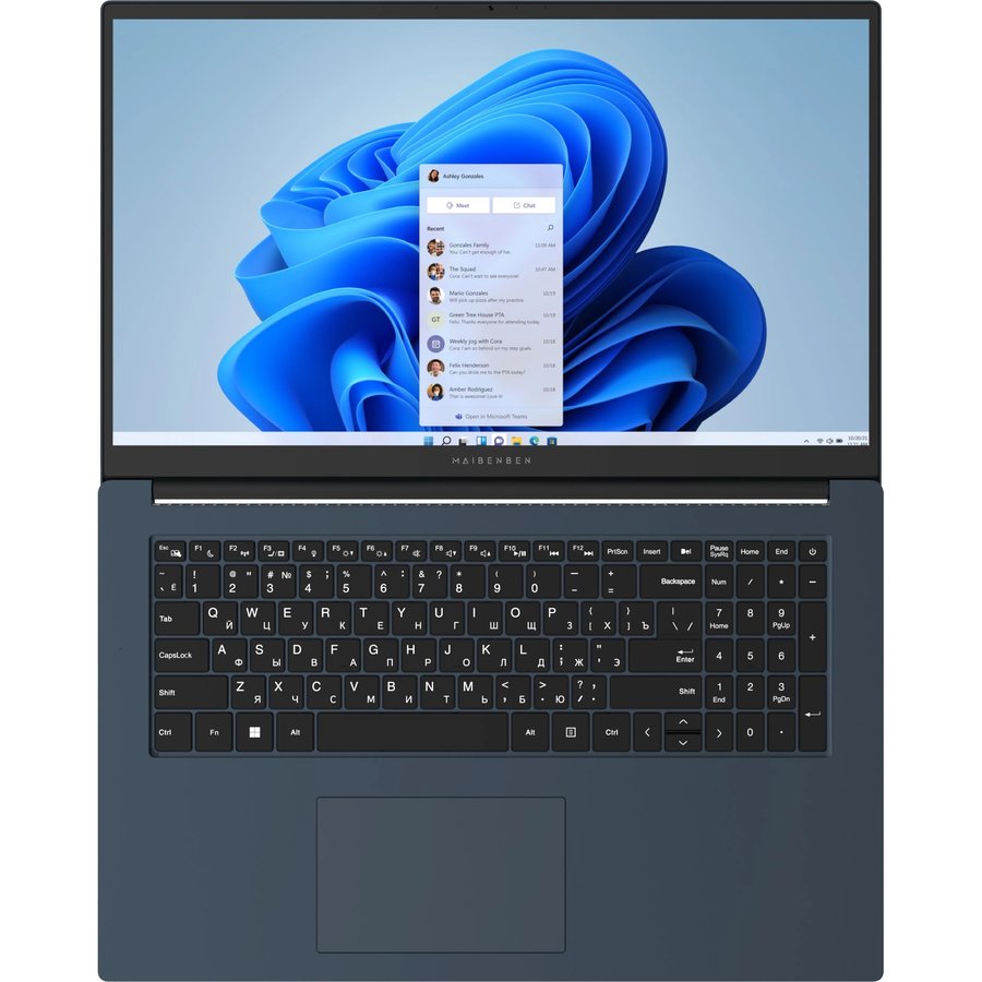 Maibenben M17A-R574UM (M17A-R574UM0G3RHU4EB0) AMD Ryzen 5 7430U 2300MHz/17.3"/1920x1080/16GB/1024GB SSD/AMD Radeon RX Vega 7/Wi-Fi/Bluetooth/Windows 11 Home Blue