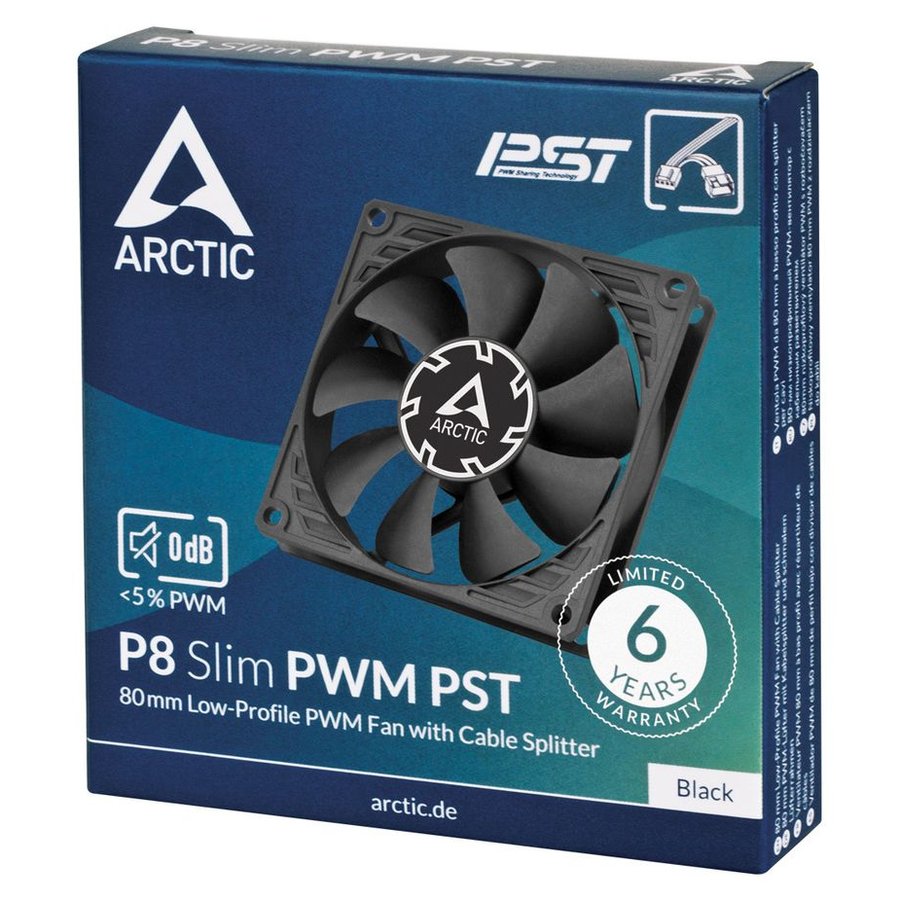 Arctic P8 Slim PWM PST Black (ACFAN00295A)