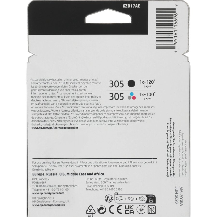 HP 6ZD17AE (№305) Black/Color (6ZD17AE)