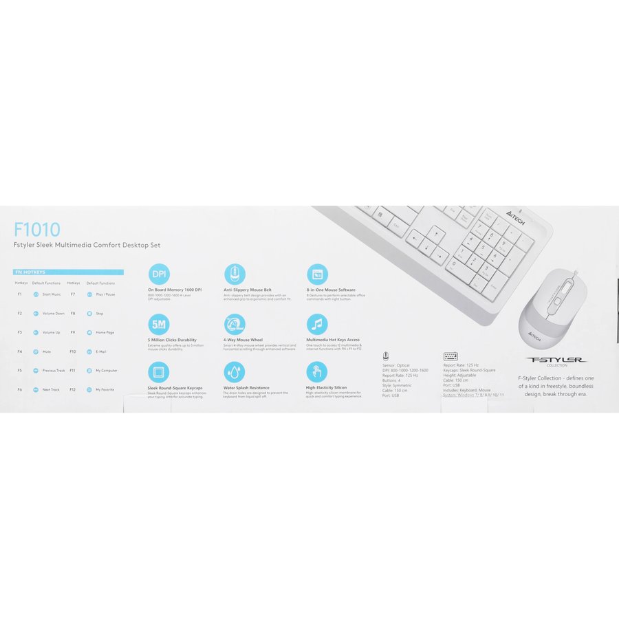 A4Tech Fstyler F1010 White (F1010 WHITE)