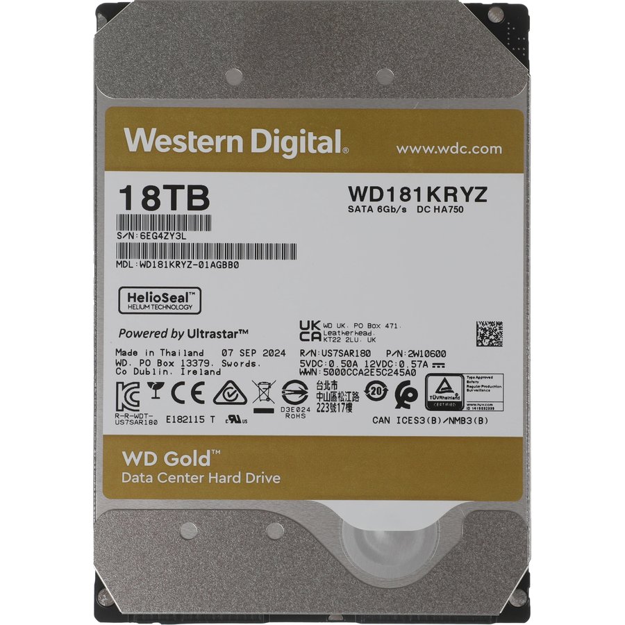 Western Digital Gold SATA-III 18Tb (WD181KRYZ)