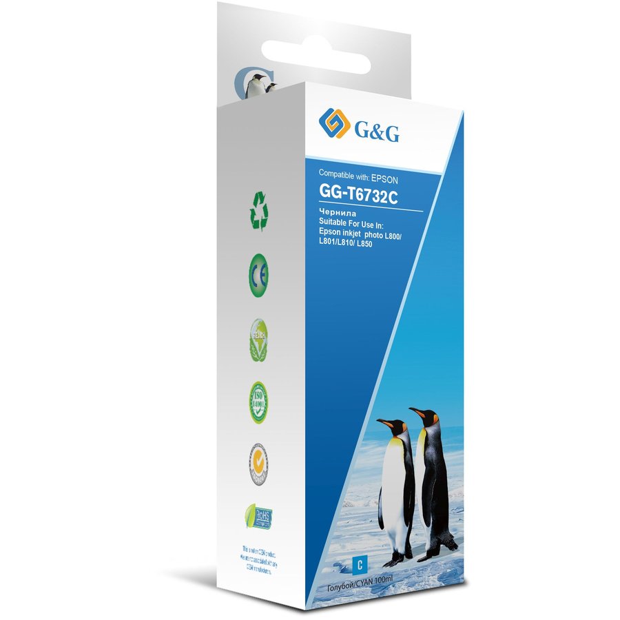 G&G GG-T6732C голубой для Epson L800, L805, L810, L850