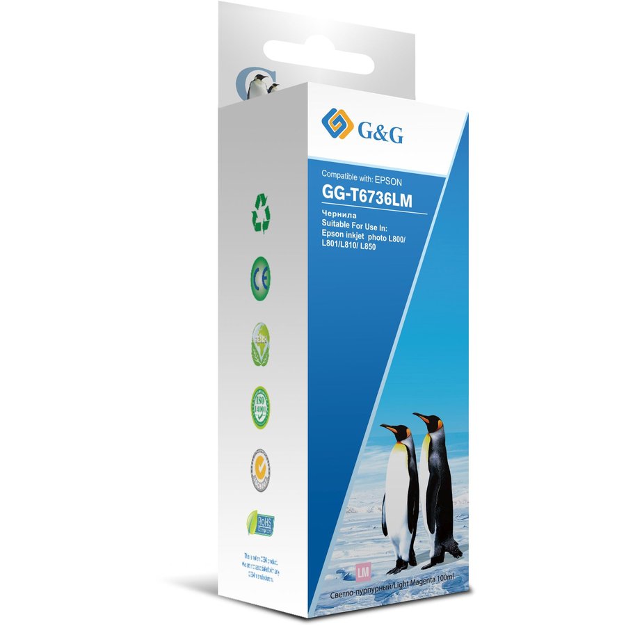 G&G GG-T6736LM светло-пурпурный для Epson L800, L805, L810, L850