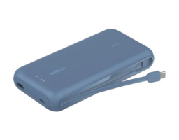 Belkin BoostCharge Power Bank 20K with Integrated Cable Blue (BPB024hqBL)