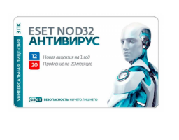 Eset NOD32 Антивирус лиц на 1год или прод на 20мес 3PC Card (NOD32-ENA-1220(CARD3)-1-1)