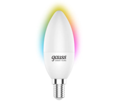 GAUSS Smart Home E14 RGB 5Вт 470lm Wi-Fi (1шт) (1190112)