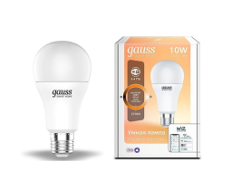GAUSS Smart Home E27 белая 10Вт 1055lm Wi-Fi (1шт) (1070112)