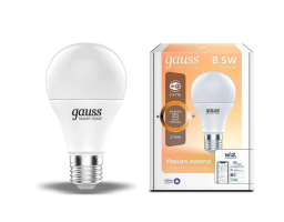 GAUSS Smart Home E27 белая 8.5Вт 806lm Wi-Fi (1шт) (1050112)