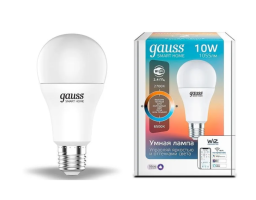 GAUSS Smart Home E27 белая 10Вт 1055lm Wi-Fi (1шт) (1080112)