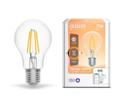 GAUSS Smart Home E27 белая 6.5Вт 806lm Wi-Fi (1шт) (1200112)