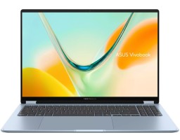 ASUS Vivobook S16 Flip TP5608QA-U4058W (90NB19R1-M003H0) Qualcomm Snapdragon X X1-26-100 3000MHz/16"/1920x1200/16GB/512GB SSD/Qualcomm Adreno GPU/Wi-Fi/Bluetooth/Windows 11 Home Blue
