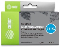 Cactus CS-CZ133 711 черный 73 мл для HP DesignJet T120/T520 A0/T520 A1