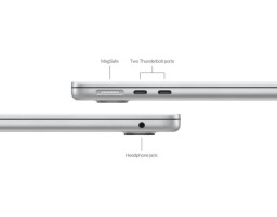 Apple MacBook Air 13 M3 8 core/13.6"/2560x1664/16GB/512GB SSD/Apple M3 10 core GPU/Wi-Fi/Bluetooth/macOS (MXCT3ZA/A) Silver