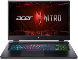 Acer Nitro 17 AN17-51-73CD Intel Core i7 13700H 2400 MHz/17.3"/2560x1440/16GB/1024GB SSD/NVIDIA GeForce RTX 4060 8GB/Wi-Fi/Bluetooth/Без ОС (NH.QK6CD.001) Black