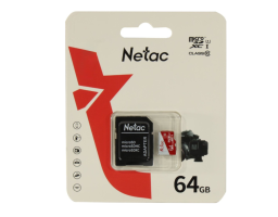 Netac P500 ECO 64Gb MicroSD + SD адаптер (NT02P500ECO-064G-R)
